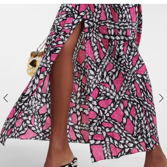 NWT AREA NYC ROPE FUCHSA BEADED/ RHINESTONED SILK DRESS - Picture 4 of 12